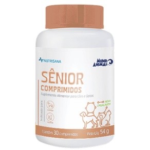 Nutrisana Sênior 30 Comprimidos Suplemento para Cães e Gatos Mundo Animal em Oferta na Shopee