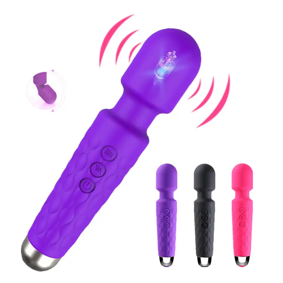 Vibrador Massageador Clitoriano Varinha Mágica Recarregável 20 modos de vibraçaõ  ZDB-08
