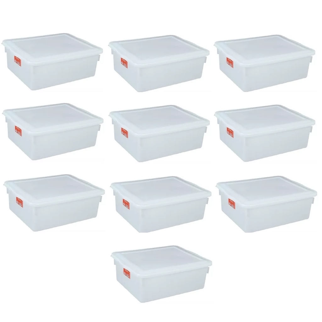 10 Caixas Bioprátika 16,5 Litros Com Tampa Pleion em Oferta na Shopee