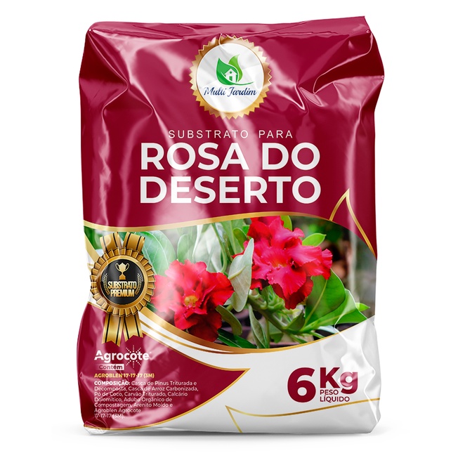 Substrato para Rosa do Deserto Multi Jardim Premium 6kg = 20 Litros em Oferta na Shopee