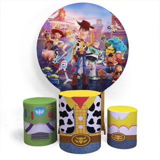Kit Painel Decorativo + 3 Capas Cilindro Temas Toy Story Filme em Oferta na Shopee