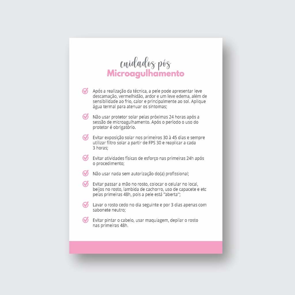 Bloco Cuidados pós Microagulhamento em Oferta na Shopee