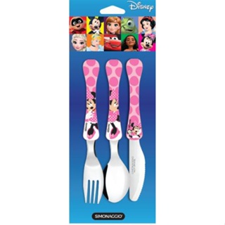 Jogo de Talheres Infantil Minnie 3 Peças Original Disney Para Crianças Refeições Divertidas em Oferta na Shopee