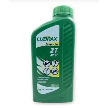 Óleo Lubrax 2T API TC SAE 30 Mineral Motos Motosserras Roçadeiras 500ml