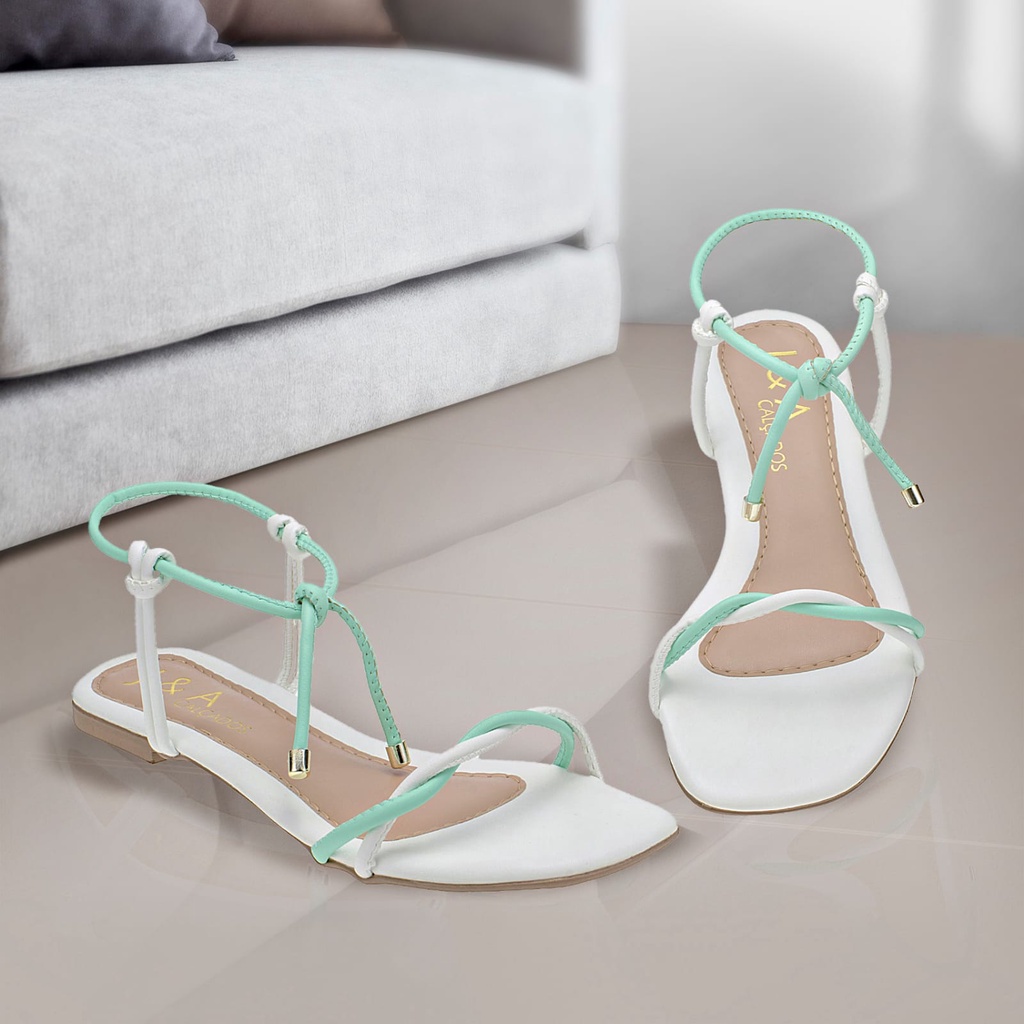 SANDÁLIA RASTEIRA TRANÇADA COM DETALHE EM NÓ em Oferta na Shopee