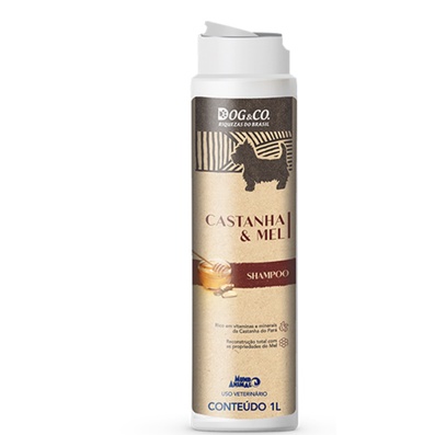 Dog & Co Shampoo Castanha e Mel 1L Riquezas do Brasil para Cães Mudo Animal