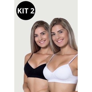 KIT 2 Sutiãs Bojo Diluxo Básico Conforto