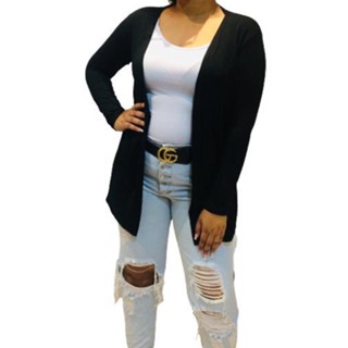 Cardigan Casaquinho Em Viscolycra Liso básico Feminino