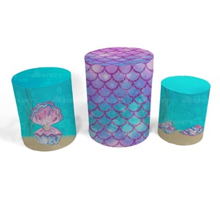 Trio Capa Cilindro Sereia Concha Escamas Veste Fácil