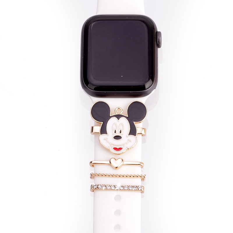 Anéis Decorativos De Relógio Compatíveis Com Apple 38mm 40mm 41mm 42mm 44mm 45mm Acessórios De Banda Metal Charme Para iWatch Série 8 7 6 5 4 3 2 1 — imagem 2 de 2