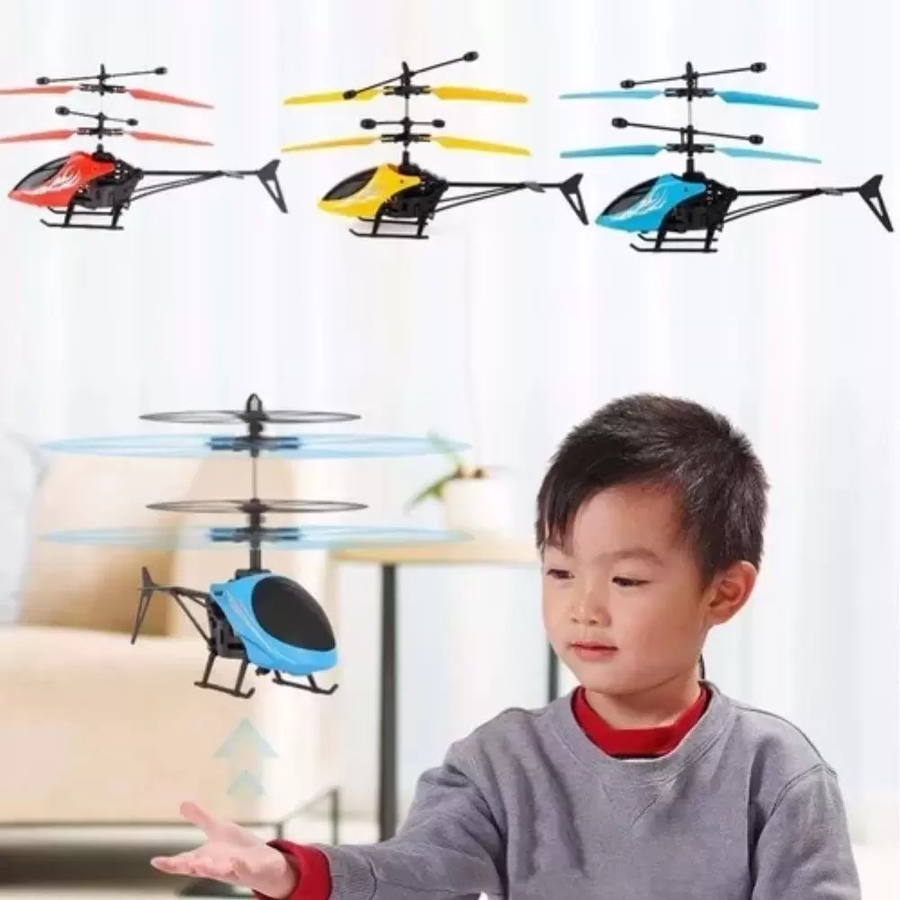 Helicóptero Drone Sensor De Aproximação Brinquedo Recarregável 3 Cores