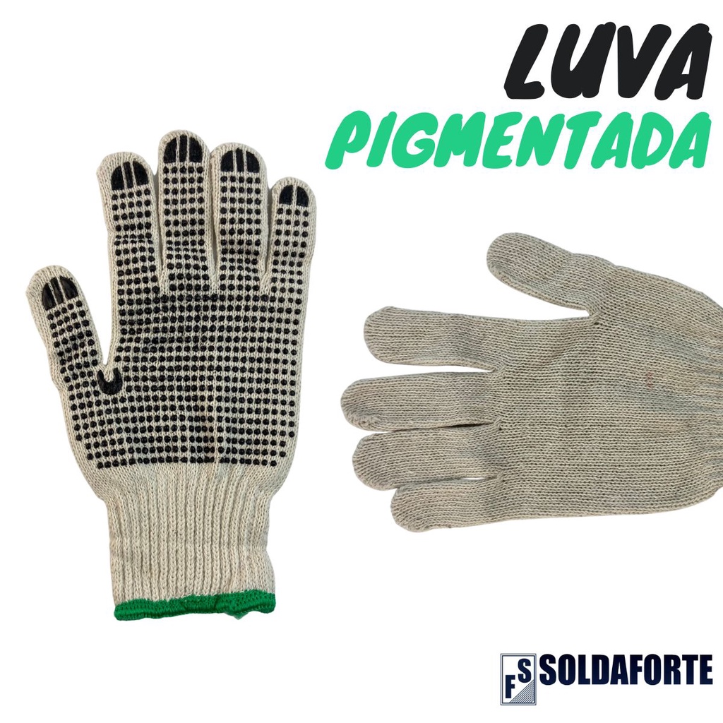 Luva Pigmentada Tricotada Branca