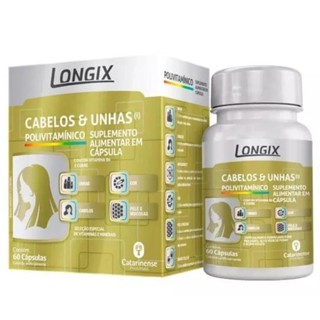 Longix Polivitamínico CABELOS, Pele e Unhas com 60 Cápsulas