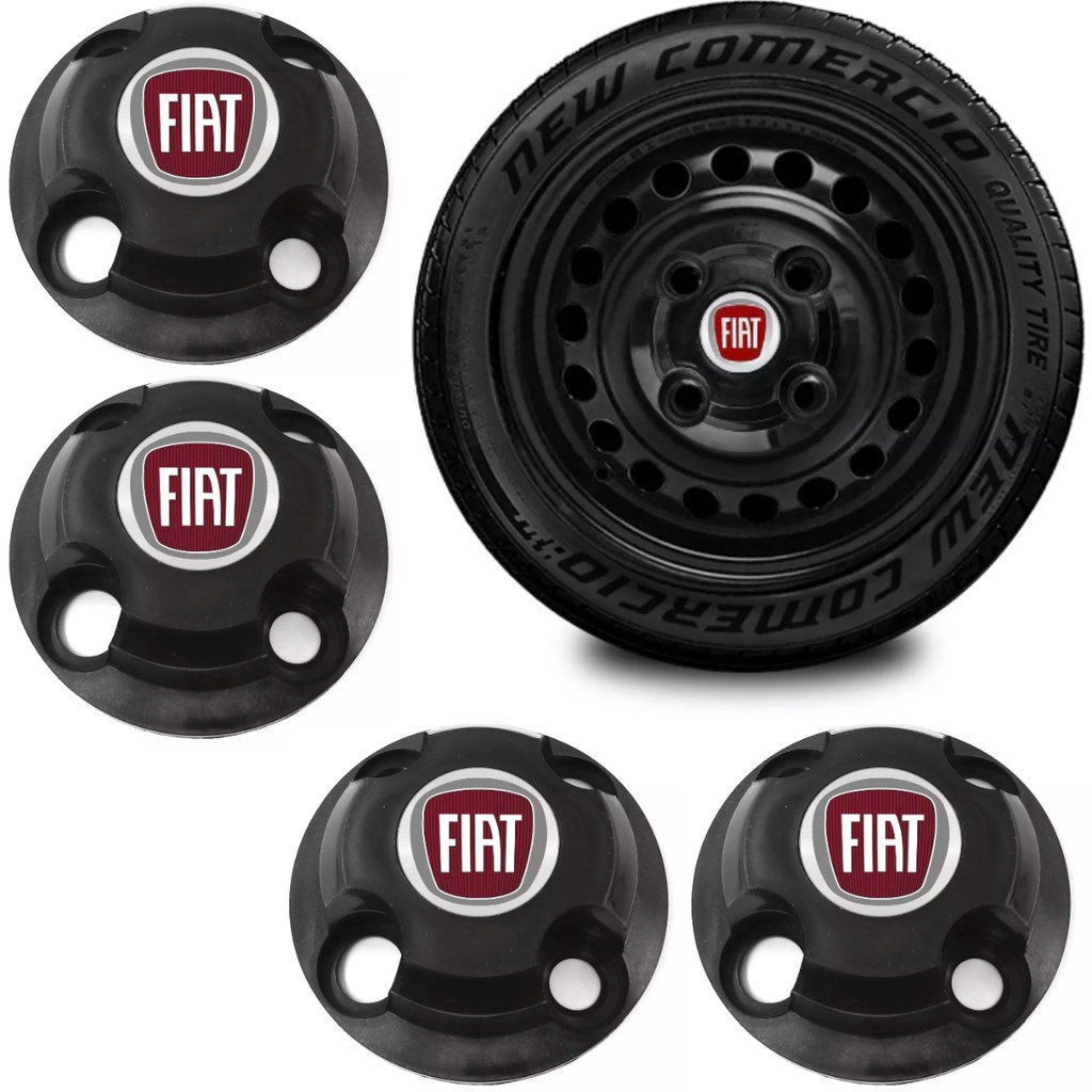 04 CALOTINHAS FIAT ARO 13 14 e 15  UNO PALIO PUNTO STRADA DOBLO FIORINO SIENA ARGO MOBI . em Oferta na Shopee