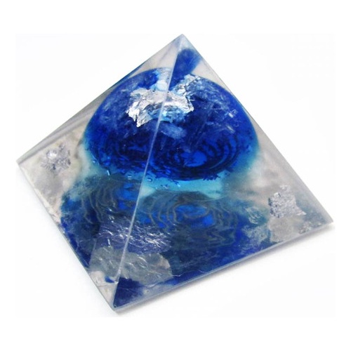 Orgonite Pirâmide Arcanjo Miguel Raio Azul