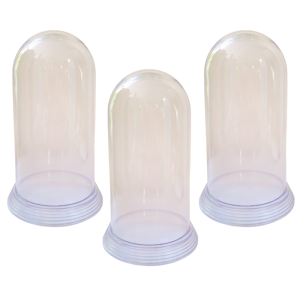 6 Redomas GG Cúpula de acrílico base Ouro ou Cristal 17 x 28 cm Cápsula A Bela E A Fera Decoração Festa