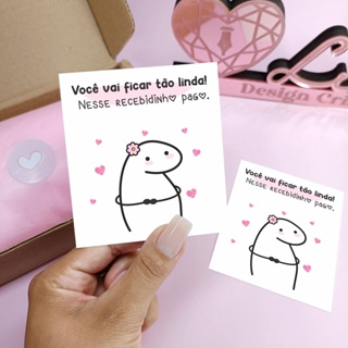 Vários modelos - Cartões de agradecimento Bento - Florks 9x10cm - Agradecimento pela Compra - Agradecimento ao cliente em Oferta na Shopee