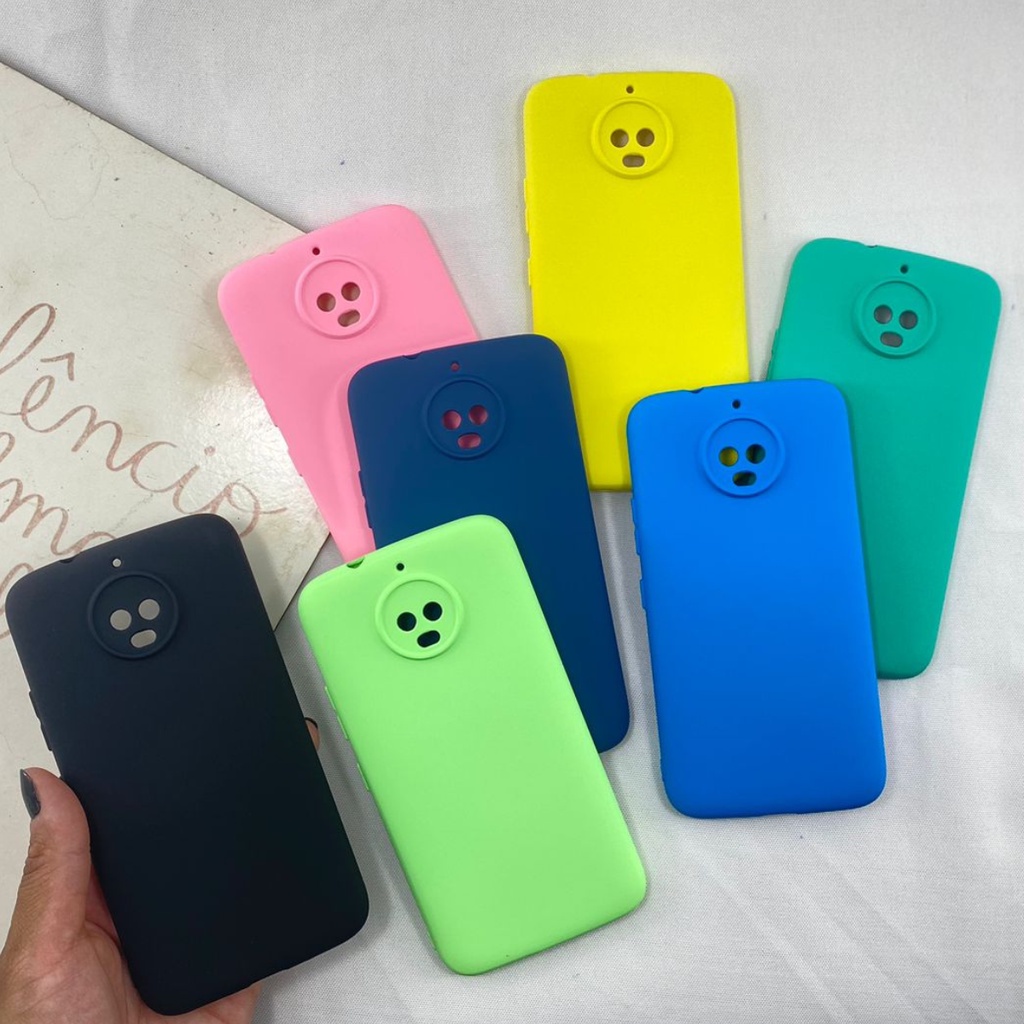 Capa Moto G5s PLUS Silicone Aveludada Proteção Câmera Cores Capinha Custo Beneficio