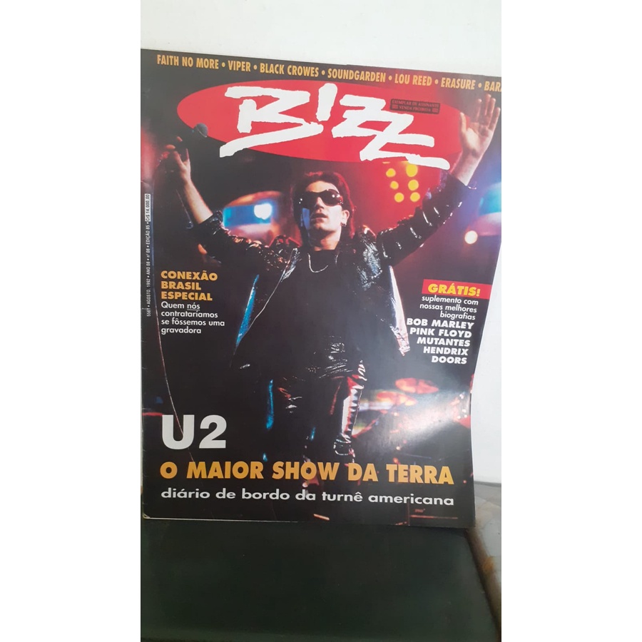 REVISTA BIZZ- N. 85- AGOSTO- 2012 -U2 MAIOR SHOW DA TERRA - USADO MUITO BOM ESTADO -RARO