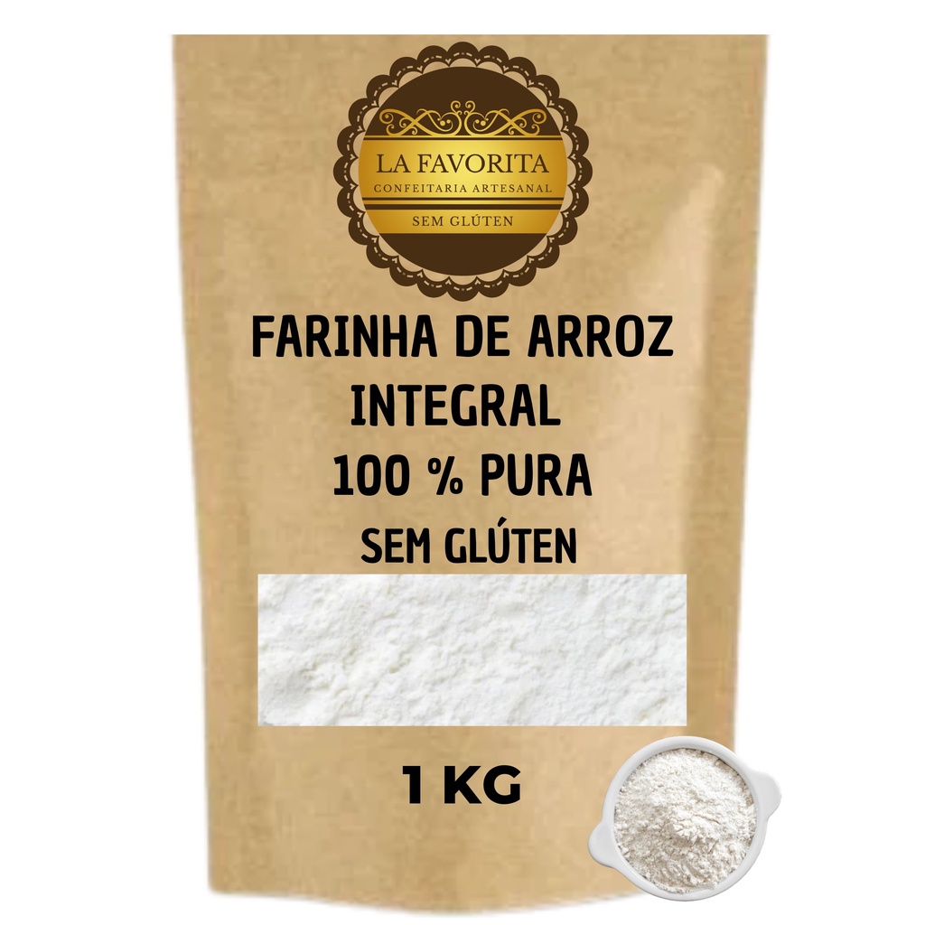 Farinha de Arroz Integral 1 KG - Sem Glúten em Oferta na Shopee