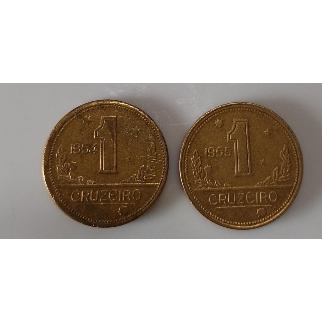 MOEDAS 1 CRUZEIRO 1954 E 1955 - S1259