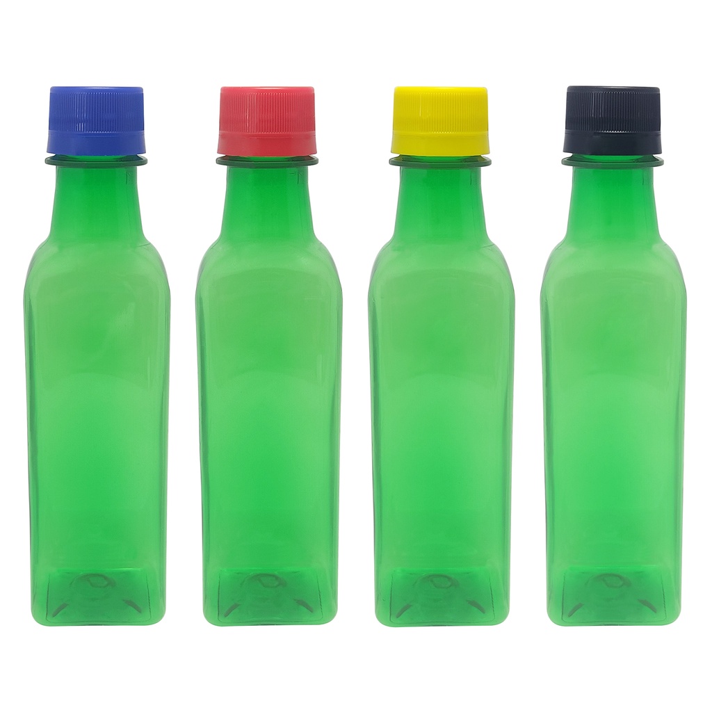 108 Frascos Plástico Verde Pet 250ml Tampa Rosca Lacre Aze