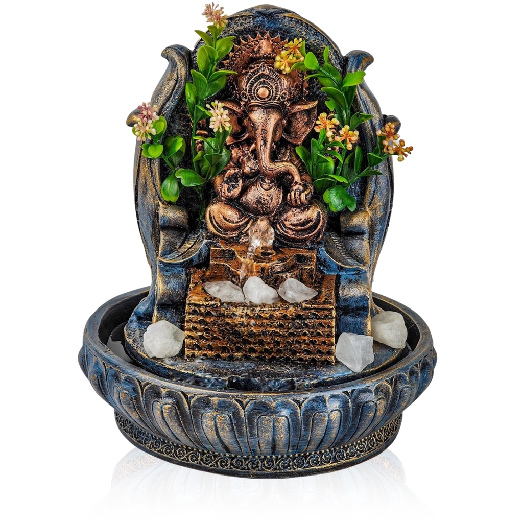 Fonte De Agua Decorativa Chafariz Cascata Fengshui Ganesha