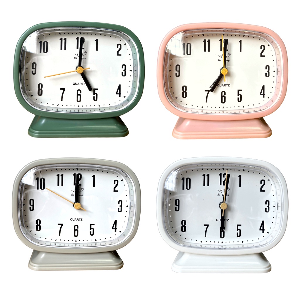 Relógio Despertador Alarme Moderno Minimalista à Pilha Colorido de Mesa Cabeceira Decoração Presente