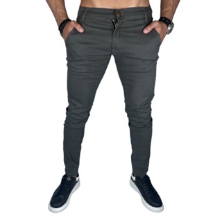 Calça Sarja Masculina Alfaiataria Tradicional com Bolso Embutido para Homem Moderno