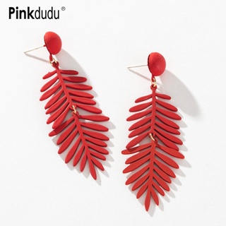 Pinkdudu Fashion Exaggeration Brincos De Folha Colorido Simples Cravo Acrílico Para Jóias Femininas PD901 em Oferta na Shopee
