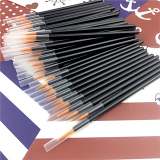 50 Pcs Pincéis Descartáveis Eyeliner Eye Shadow Wand Cosmetic Brush Extensão Das Pestanas Maquiagem De Beleza Feminina