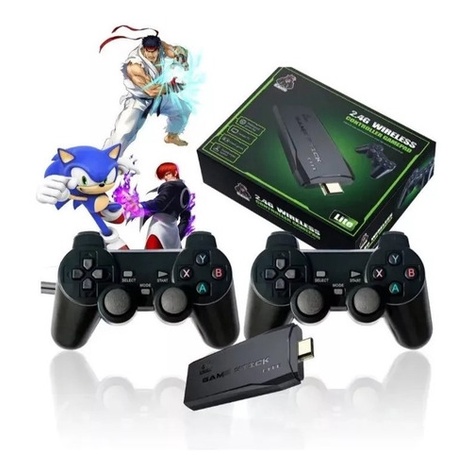 Novo 4k jogos console sem fio usb 3500 clássico jogo vara console de jogos  vídeo 8 bit mini retro controlador hd saída dupla jogador - AliExpress