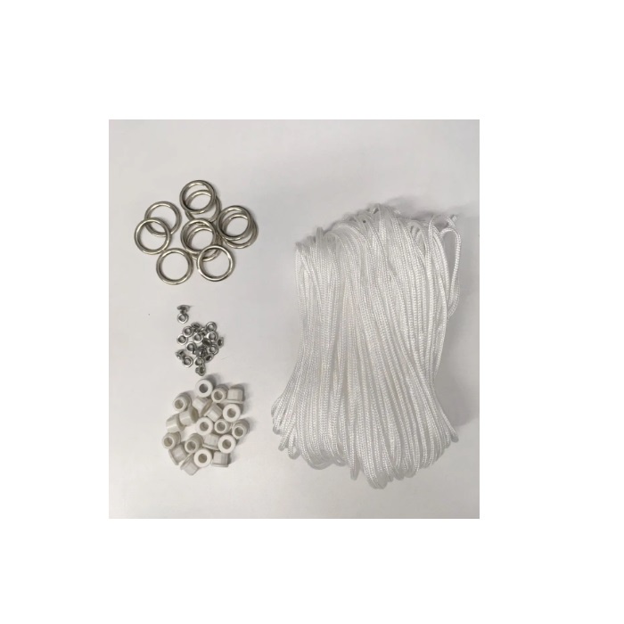 Kit Completo de Reparo de Varal de Teto ou Parede com 47 metros de corda com 60 peças inclusas — imagem 2 de 2