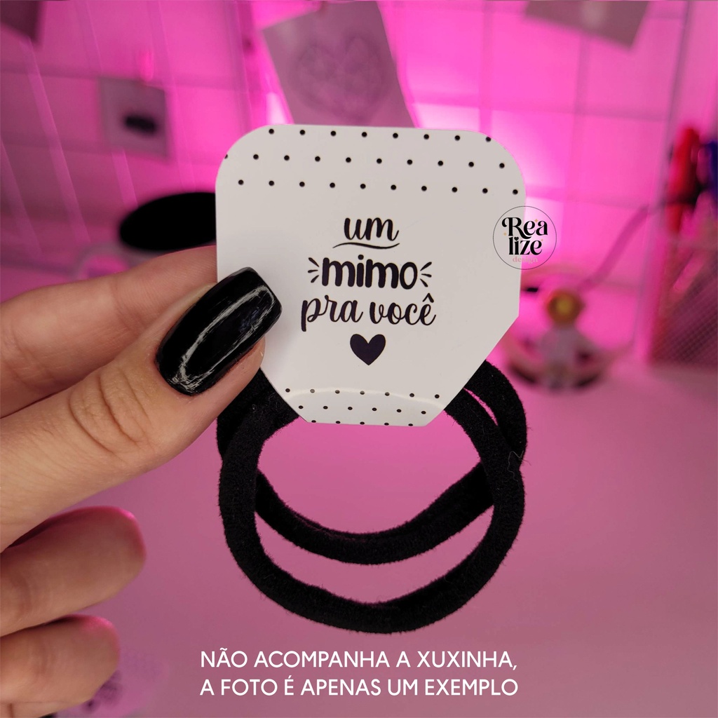 Tag para xuxinha - BRANCA E PRETA │ Mimo para cliente / 50 ou 100 unidades — imagem 2 de 2