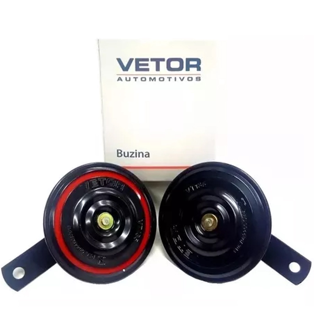 Par Buzina Automotiva Vetor Vt135 Paquerinha - Universal 12v