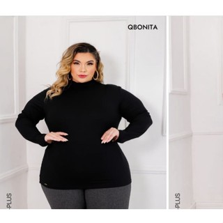 Blusa Feminina Cacharrel Plus Size Malha Canelada Promoção!!! Tamamho  G1,G2,G3