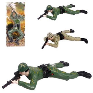 Boneco Militar Rastejante Som Luz A Pilha 33cm - Wellkids WBU2199