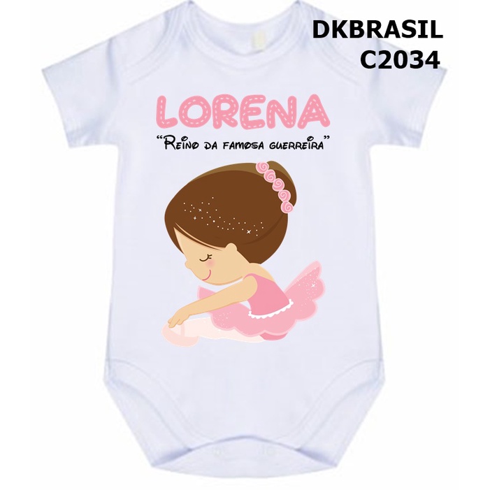 Body Bailarina Significado do nome Lorena C2034