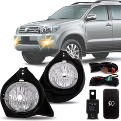 Kit Farol De Milha Neblina Auxiliar Hilux Sw4 2006 2007 2008 2009 2010 2011