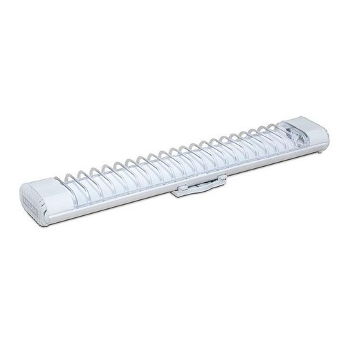 Luminária Aletada Branca P/ 2 Lâmpadas Tubular Led 9W - Gama Skylux Iluminação Luminária Decoração Elétrica Casa Cozinha