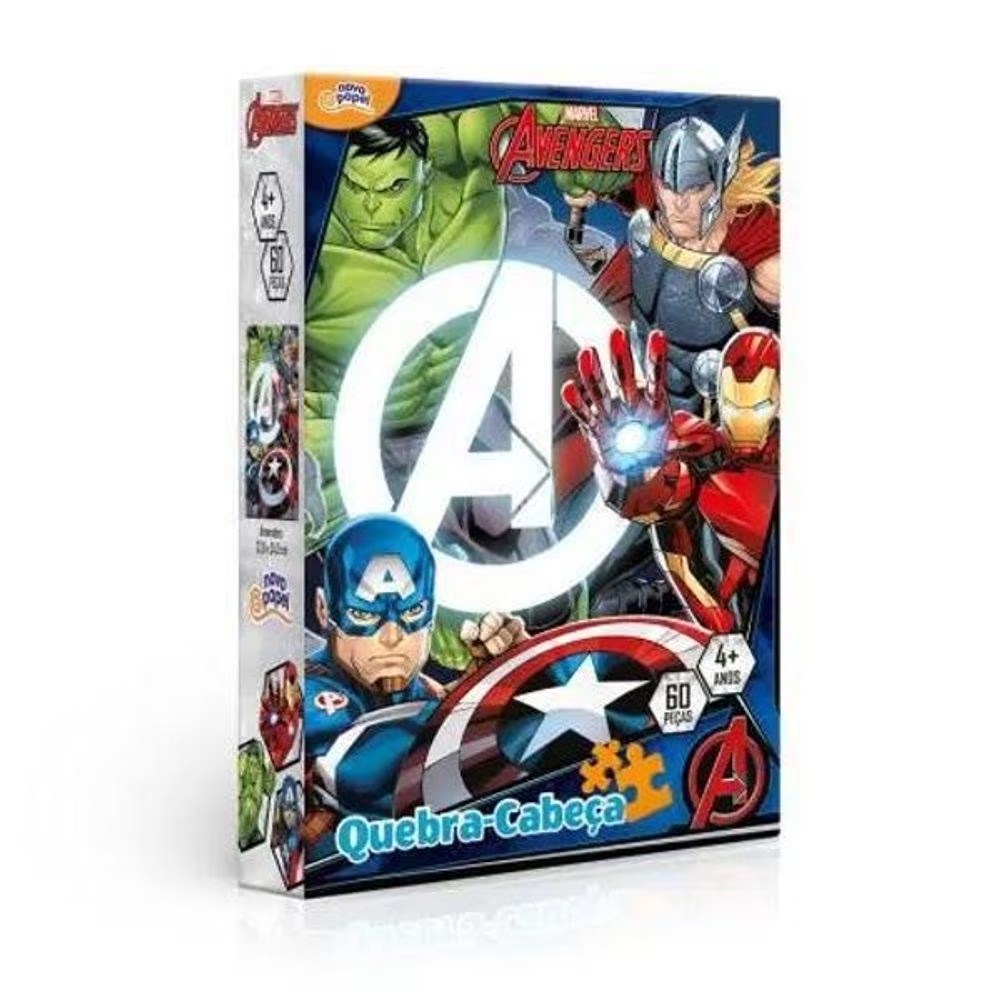 Quebra Cabeça Marvel Vingadores de 60 Peças - Toyster 8034 em Oferta na Shopee
