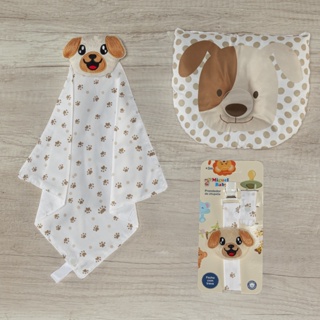 Kit Combo 3 Peças 1 Naninha + 1 Travesseiro + 1 Prendedor De Chupeta Menino/Menina em Oferta na Shopee