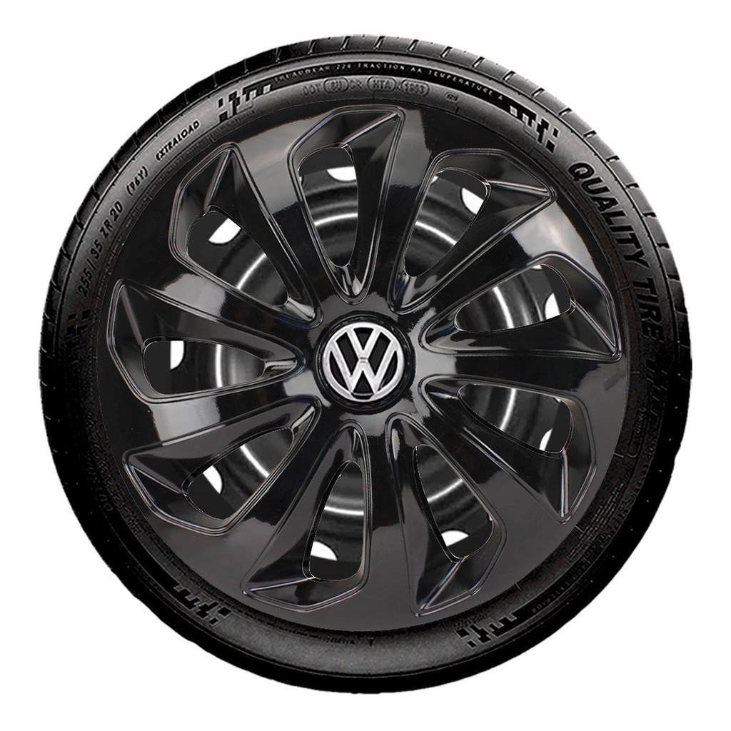 Conjunto Jogo 4 Calotas Aro 14 Volkswagen Up Fox CrossFox SpaceFox Parati Gol Bora Santana