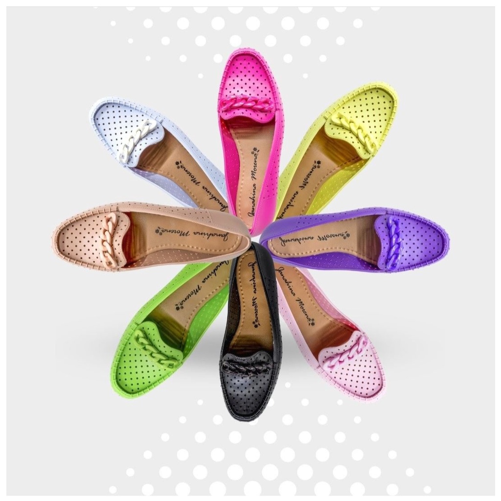 Mocassim Sapatilha Feminino Janahina Morena Feminina Promoção plástico Siliconado Melflex