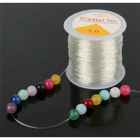 10m e 100 metros Fio de silicone de elástico para Pulseira e Colares Artesanato bijuterias 0.8 | 1.0