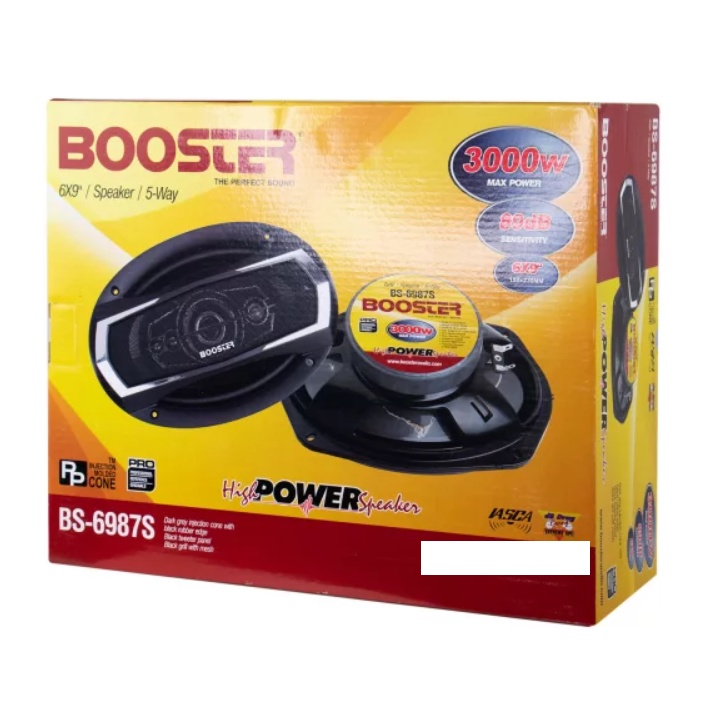 01 PAR de Alto Falantes Booster Bs-6987s - 6x9 - 3000watts PMPO de 5 Vias.