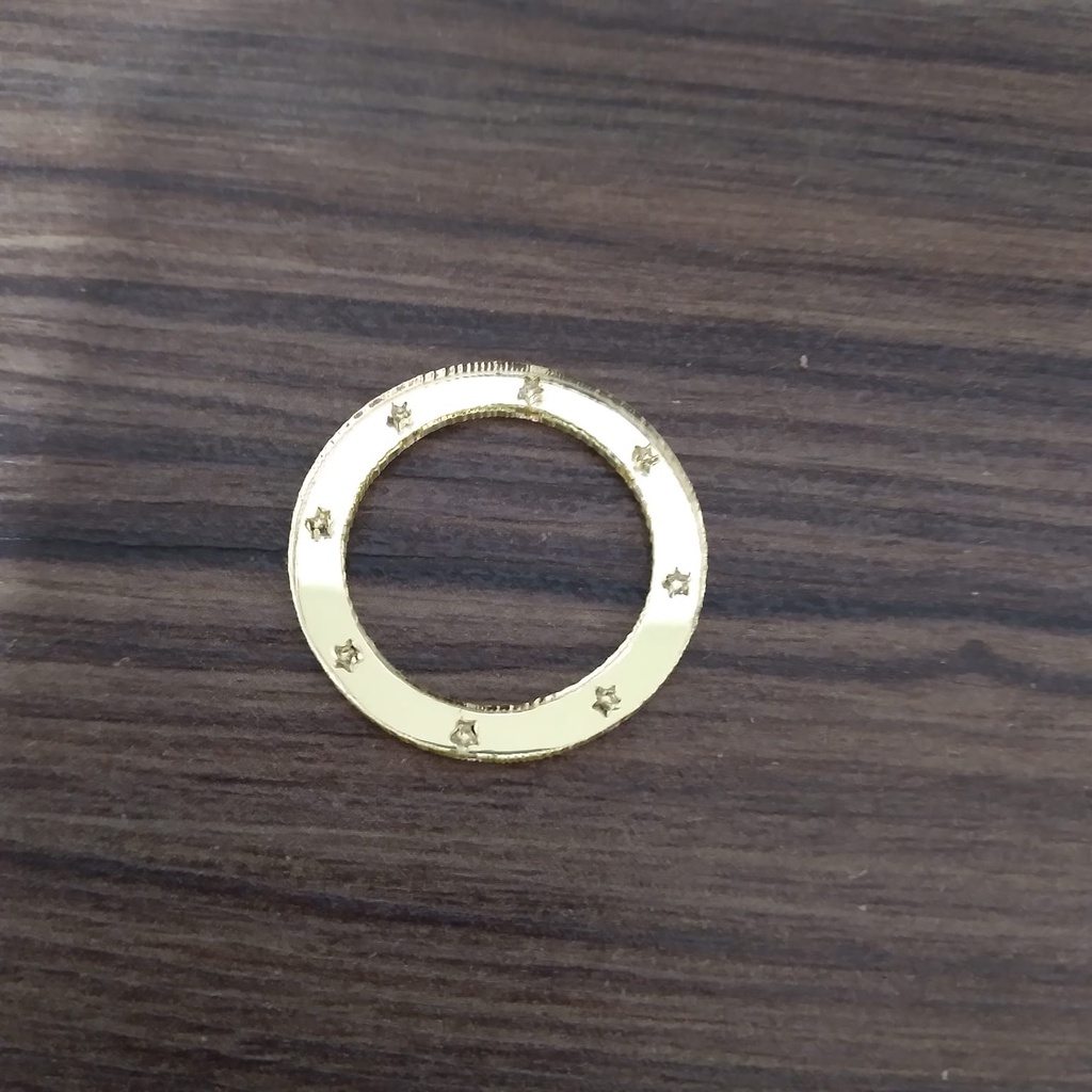 Aplique Anel Dourado do Sonic acrílico espelhado
