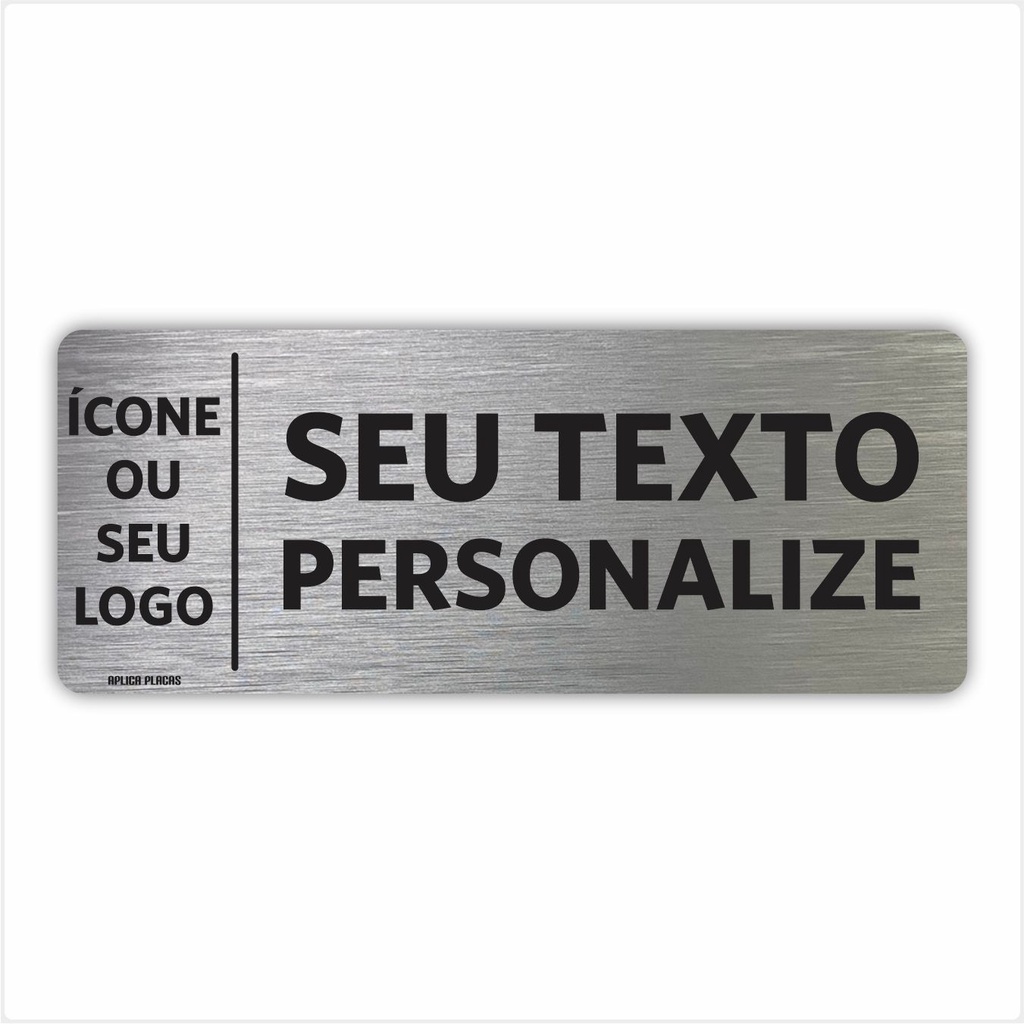 Placa Personalizada Indicação Setor Portas 8x20cm - Sinalização Logo texto frases em Oferta na Shopee