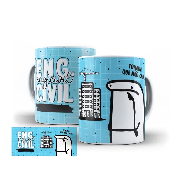 Caneca Personalizada Flork Profissões Engraçadas ( Engenharia Civil ) Com Nome em Oferta na Shopee