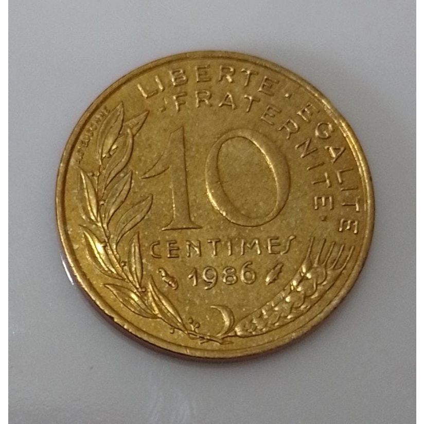 MOEDA FRANCA  10 CENTS 1986 -  S1242